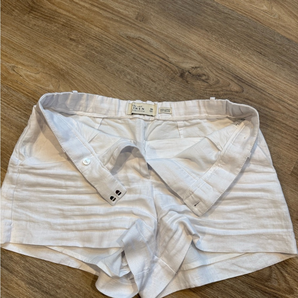 Abercrombie & Fitch White Linen Women's Shorts